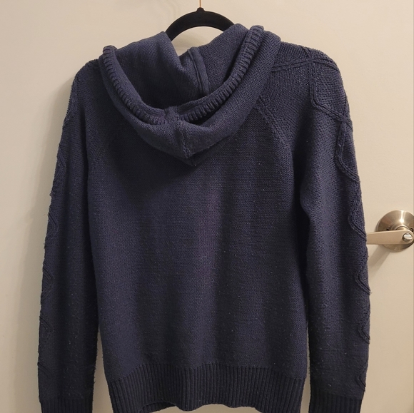 Navy zip-up sweater - Picture 2 of 3